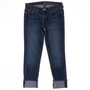 Gap Skinny Cuff Jeans Size 2 Womens Crop Blue Denim Stretch Measures 28 x 23.5